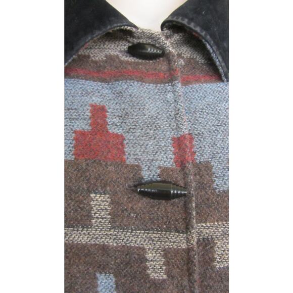 Vintage Western Aztec Print Lightweight Wool Jacket - Picture 3 of 6